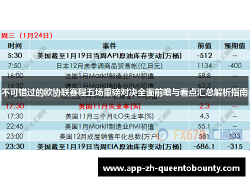 不可错过的欧协联赛程五场重磅对决全面前瞻与看点汇总解析指南
